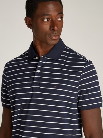 Tommy Hilfiger Poloshirt in Dunkelblau/ Creme
