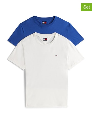 Tommy Hilfiger 2er-Set: Shirts in Weiß/ Blau
