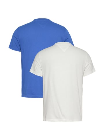 Tommy Hilfiger 2er-Set: Shirts in Weiß/ Blau