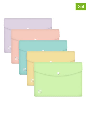 Oxford 5er-Set: Brieftaschen in Bunt - DIN A5