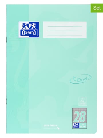 Oxford 5er-Set: Schulhefte "Touch - Lineatur 28" in Hellgrün - DIN A4
