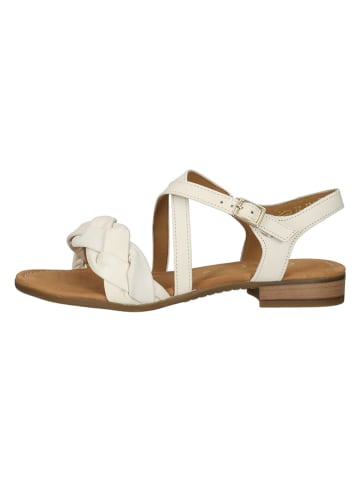 Gabor Leder-Sandalen in Creme