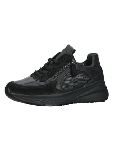Gabor Comfort Leder-Sneakers in Schwarz