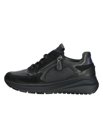 Gabor Comfort Leder-Sneakers in Schwarz