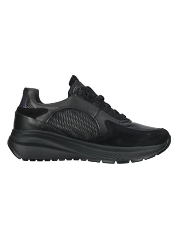 Gabor Comfort Leder-Sneakers in Schwarz
