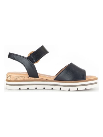 Gabor Leder-Sandalen in Schwarz