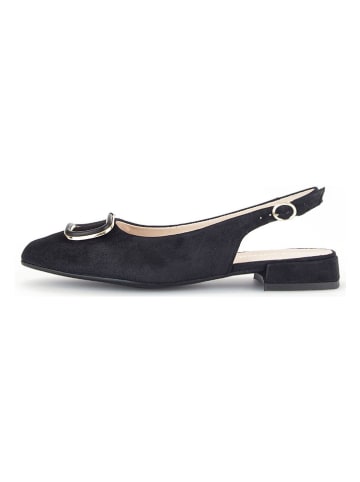 Gabor Leder-Sling-Ballerinas in Schwarz