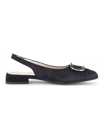 Gabor Leder-Sling-Ballerinas in Schwarz