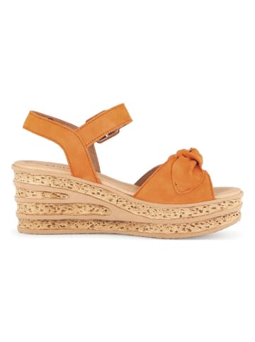 Gabor Leren haksandalen oranje