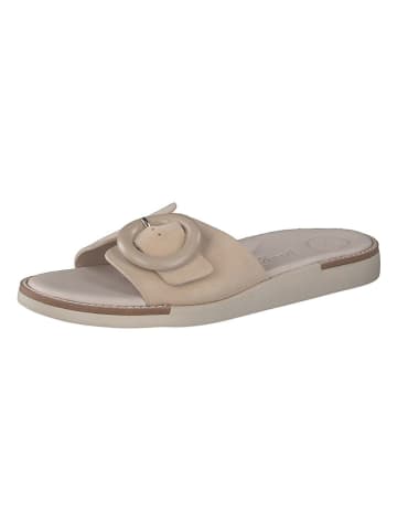 Paul Green Leder-Pantoletten in Beige