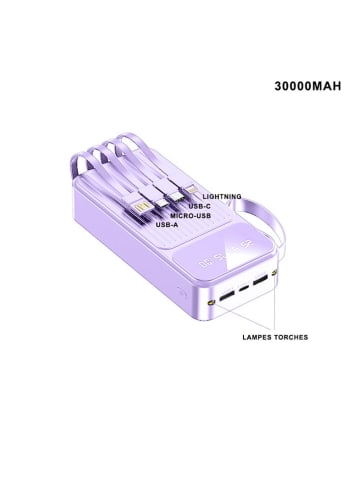 SmartCase Powerbank in Lila - 30.000 mAh