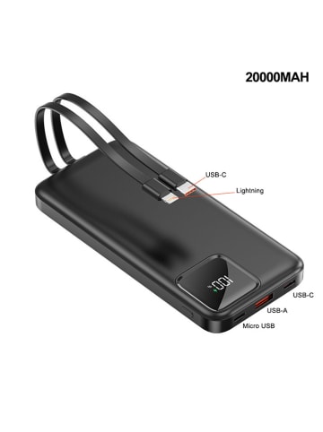 SmartCase Powerbank in Schwarz - 20.000 mAh