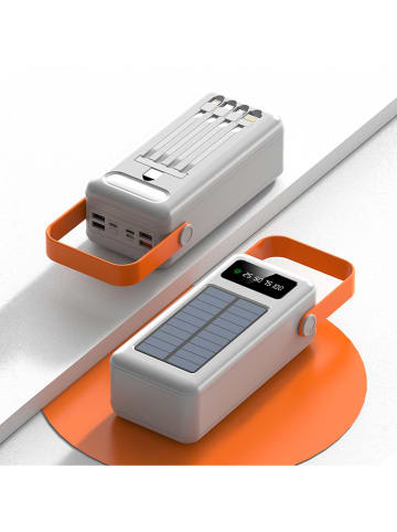 SmartCase Solar-Powerbank in Weiß - 50 000 mAh