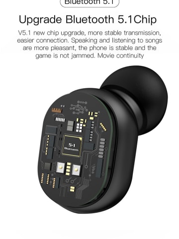 SmartCase Bluetooth-In-Ear-Kopfhörer in Schwarz