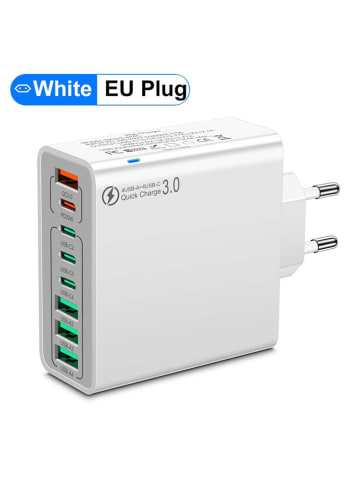 SmartCase Wtyczka sieciowa w kolorze białym z 8 portami