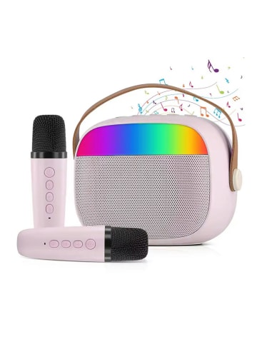 SmartCase 3tlg. Bluetooth-Karaoke-Set in Rosa