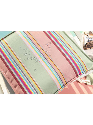 Magma Heimtex Outdoorkussenhoes "Saint Tropez" mintgroen/lichtroze - (L)40 x (B)40 cm