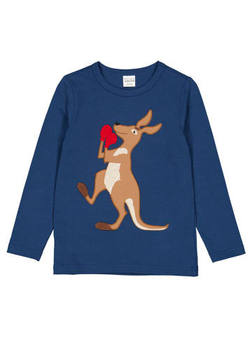 Fred´s World by GREEN COTTON Longsleeve "Hello kangaroo" in Dunkelblau