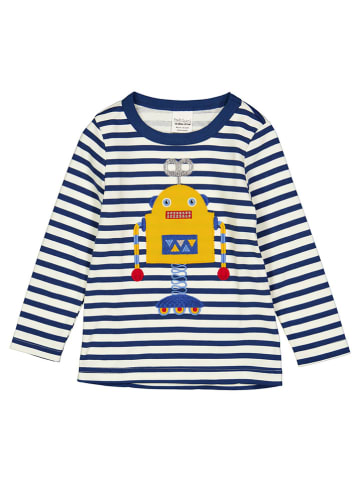 Fred´s World by GREEN COTTON Longsleeve "Hello robot" in Dunkelblau/ Weiß