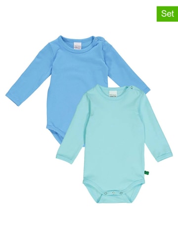 Fred´s World by GREEN COTTON 2er-Set: Bodys "Alfa" in Hellblau