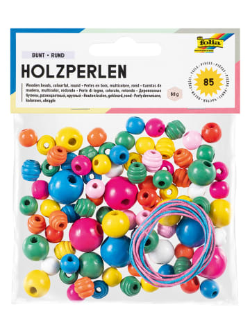 folia PAPER Houten kralen meerkleurig - vanaf 5 jaar