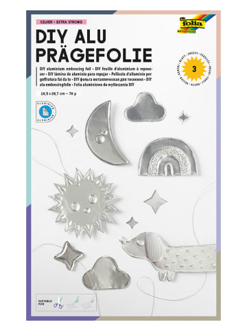 folia PAPER Prägefolienmappen "DIY" in Silber - ab 5 Jahren
