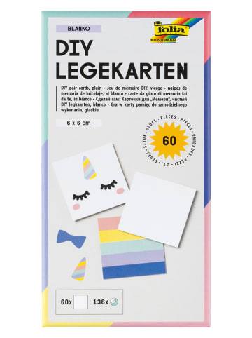 folia PAPER Legekarten-Bastelset "Blanko", 6x6cm