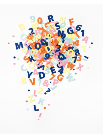 folia PAPER Filcowe ozdoby "Letters & Numbers" w różnych kolorach - 5+
