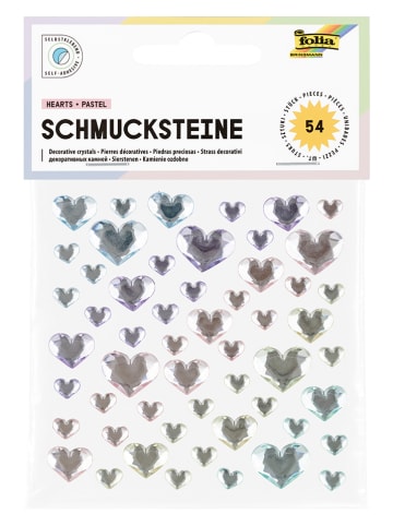 folia PAPER Schmucksteine "Hearts Pastel" - ab 5 Jahren