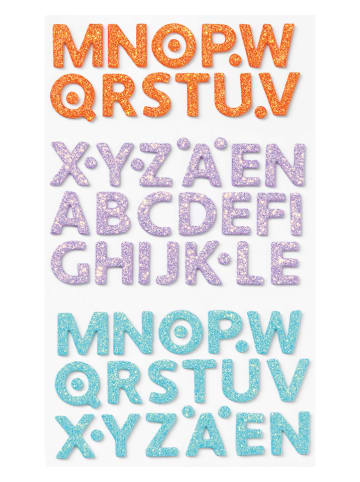 folia PAPER Moosgummi-Glitter-Sticker "Letters" in Bunt - ab 5 Jahren