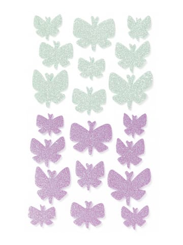 folia PAPER Moosgummi-Glitter-Sticker "Butterflies" in Bunt - ab 5 Jahren