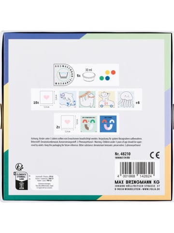 folia PAPER Fingerfarben-Zeichenset "Happy Safari" - ab 6 Jahren
