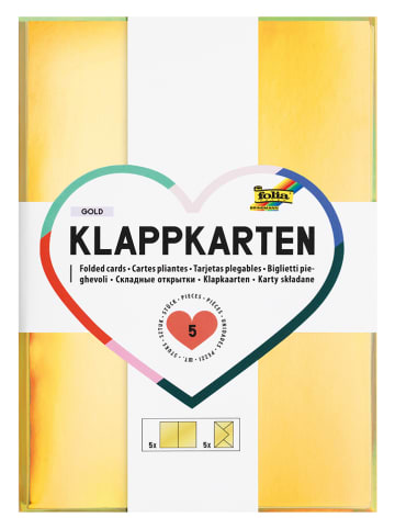 folia PAPER Klappkarten in Gold - ab 5 Jahren