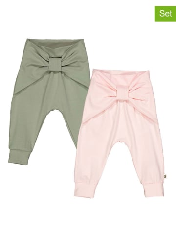müsli 2er-Set: Sweathosen in Khaki/ Rosa