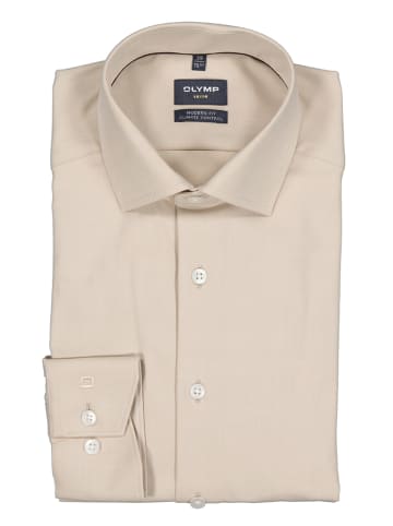 OLYMP Koszula ''24/7 - Luxor'' - Modern fit - w kolorze beżowym