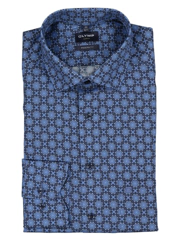 OLYMP Blouse "Luxor" - modern fit - donkerblauw
