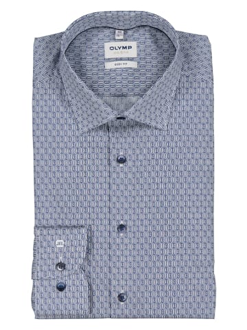 OLYMP Blouse "Level 5" - body fit - donkerblauw