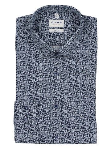 OLYMP Blouse "Level 5" - body fit - donkerblauw