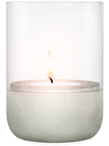 Blomus Windlicht ''Calma'' in Transparent/ Hellgrau - (H)14 x Ø 10 cm