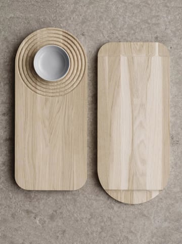 Blomus 2in1: Servierbrett "Zen" in Beige - (L)45 x (B)20 cm