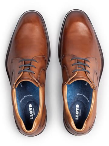 LLOYD Leder-Schnürschuhe "Monty" in Hellbraun