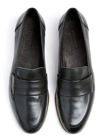 LLOYD Leder-Slipper in Schwarz