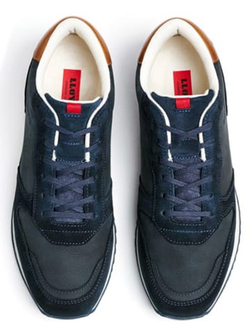 LLOYD Skórzane sneakersy "Edmond" w kolorze granatowym