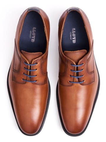LLOYD Leder-Schnürschuhe "Gala" in Hellbraun
