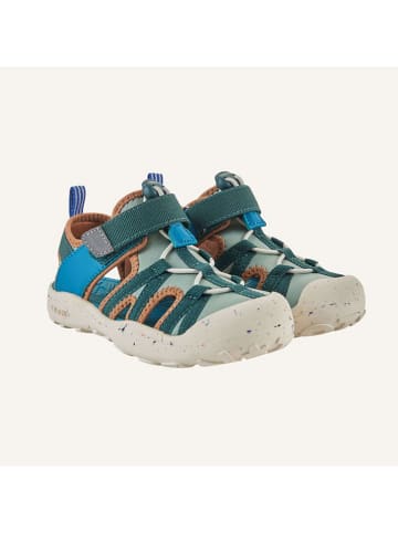 finkid Halbsandalen "Salama" in Grün/ Blau