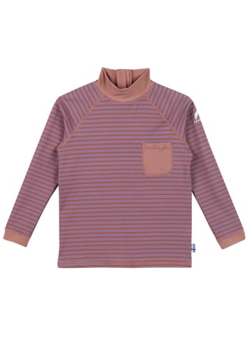 finkid Badeshirt "Delfiini" in Lila/ Hellbraun