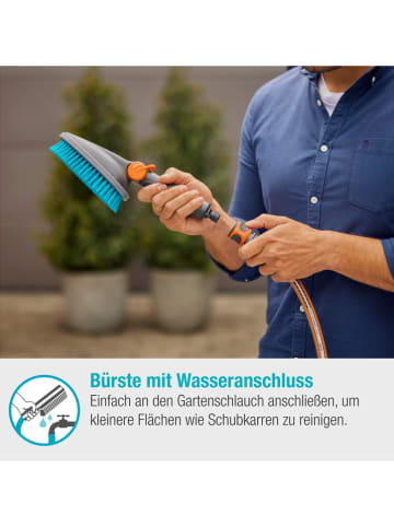 Gardena Handbürste "M hard" in Schwarz