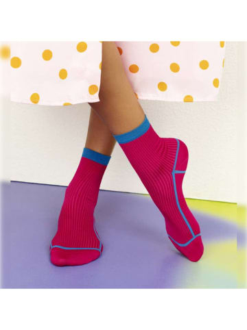 Happy Socks Socken in Pink/ Blau