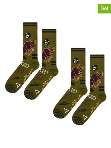Happy Socks 2er-Set: Socken in Khaki