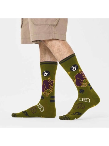 Happy Socks 2-delige set: sokken kaki